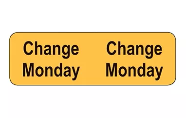 Tube Change Labels/Monday H-2891-13173