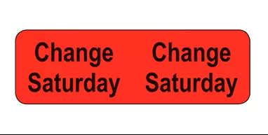 Tube Change Labels/Saturday H-2896-13178