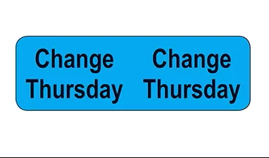 Tube Change Labels/Thursday H-2894-13176