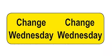 Tube Change Labels/Wednesday H-2893-13175