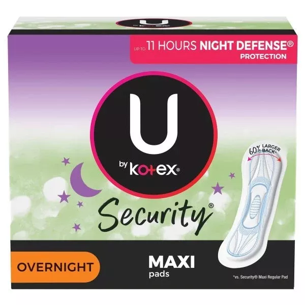 U by Kotex Overnight Maxi Pads