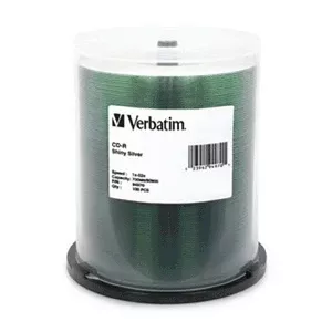 Verbatim Cd-R 80Min, 52X Silk Screenable Silver 700Mb 100 Per Pack