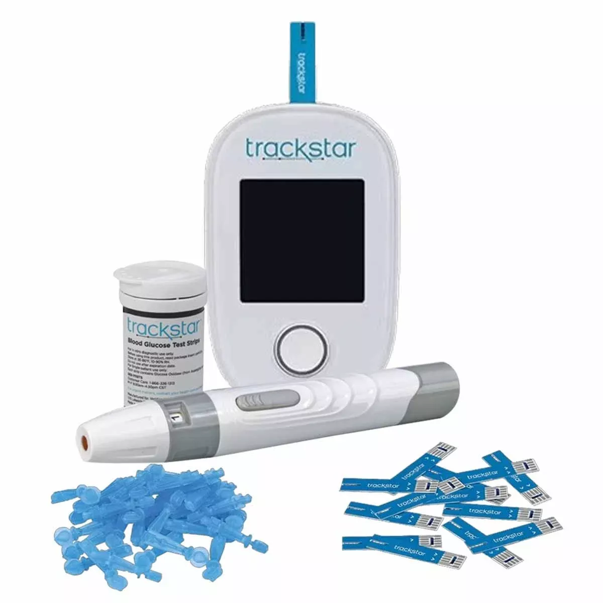 Veridian Trackstar Blood Glucose Kit, Lancets/Device/Test Strips - 302-7110