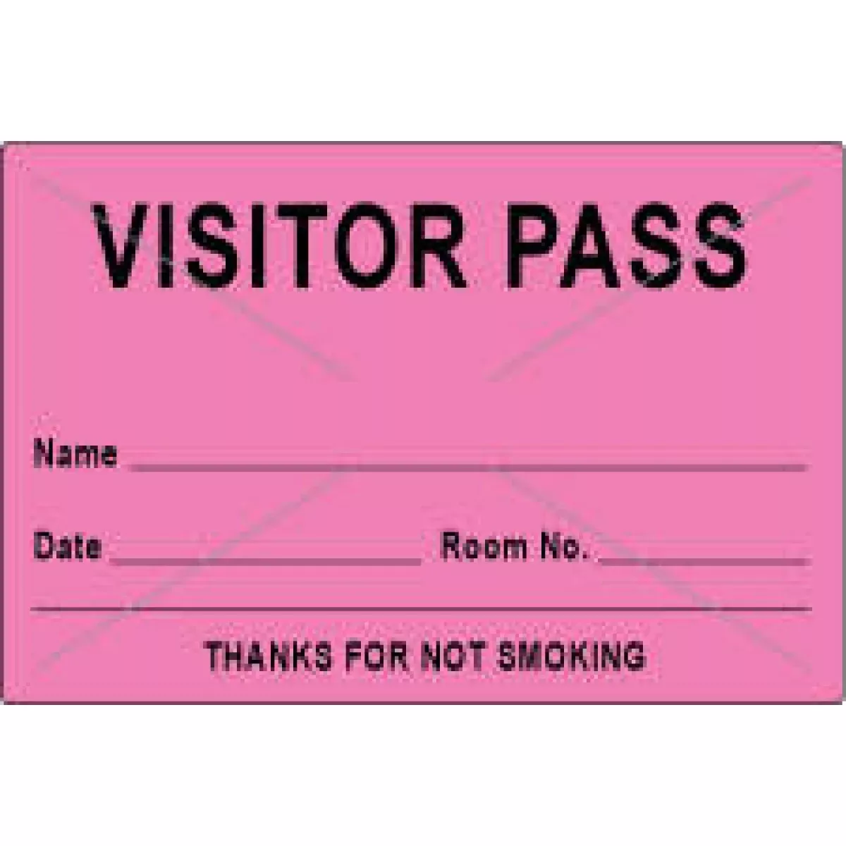 Visitor Pass Label Tamper-Evident Paper Removable Visitor Pass Name 3" Core 3 X 2" Brown 1000 Per Roll