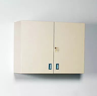 Wall Cabinet with Locking Doors, 36 Inch Wide