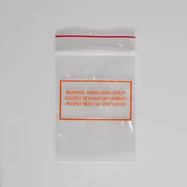 Warning Paralyzing Agent Bags, 3 x 4 H-20096-14157