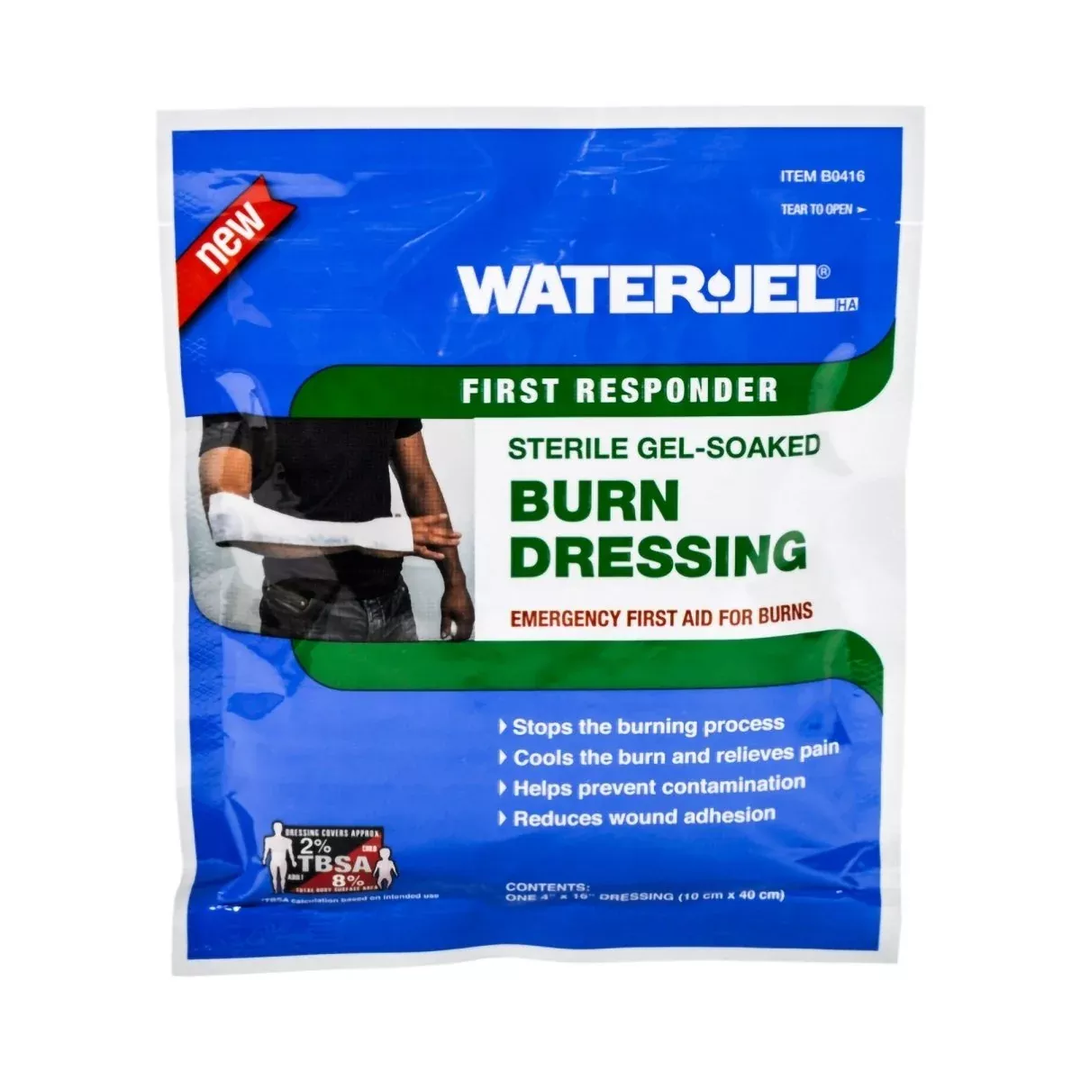 Water-Jel First Responder Burn Dressing, 4 x 16 Inch