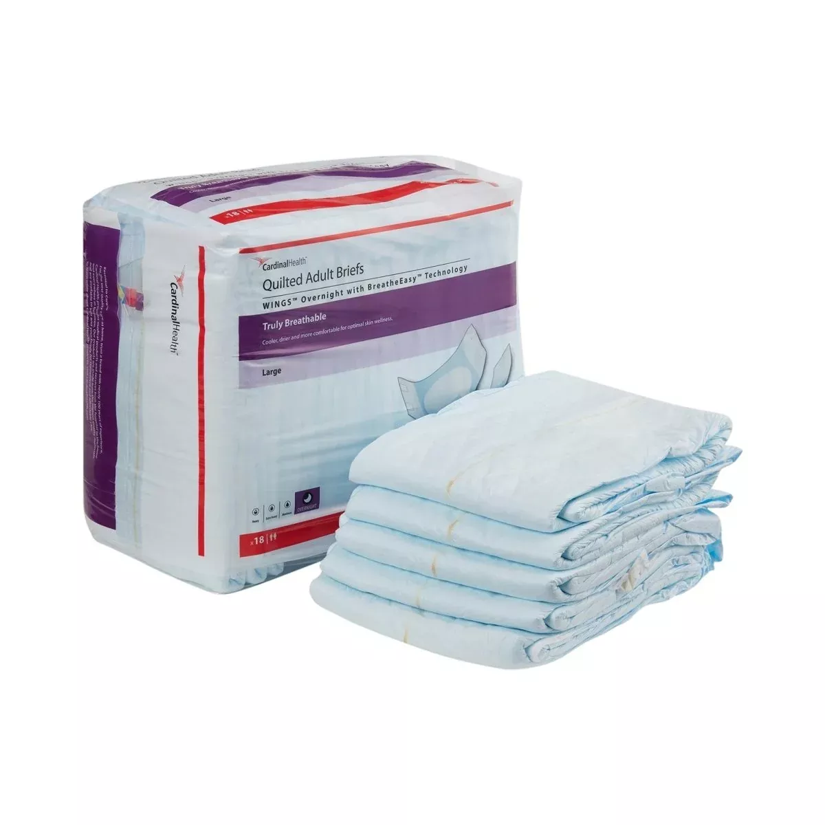 Wings Overnight Absorbency Incontinence Brief