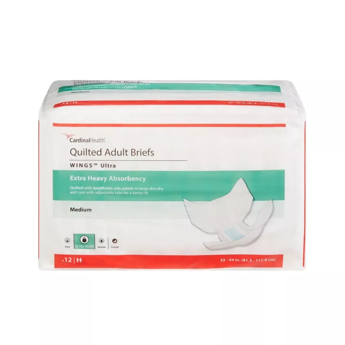 Wings Ultra Quilted Extra Heavy Absorbency Incontinence Briefs