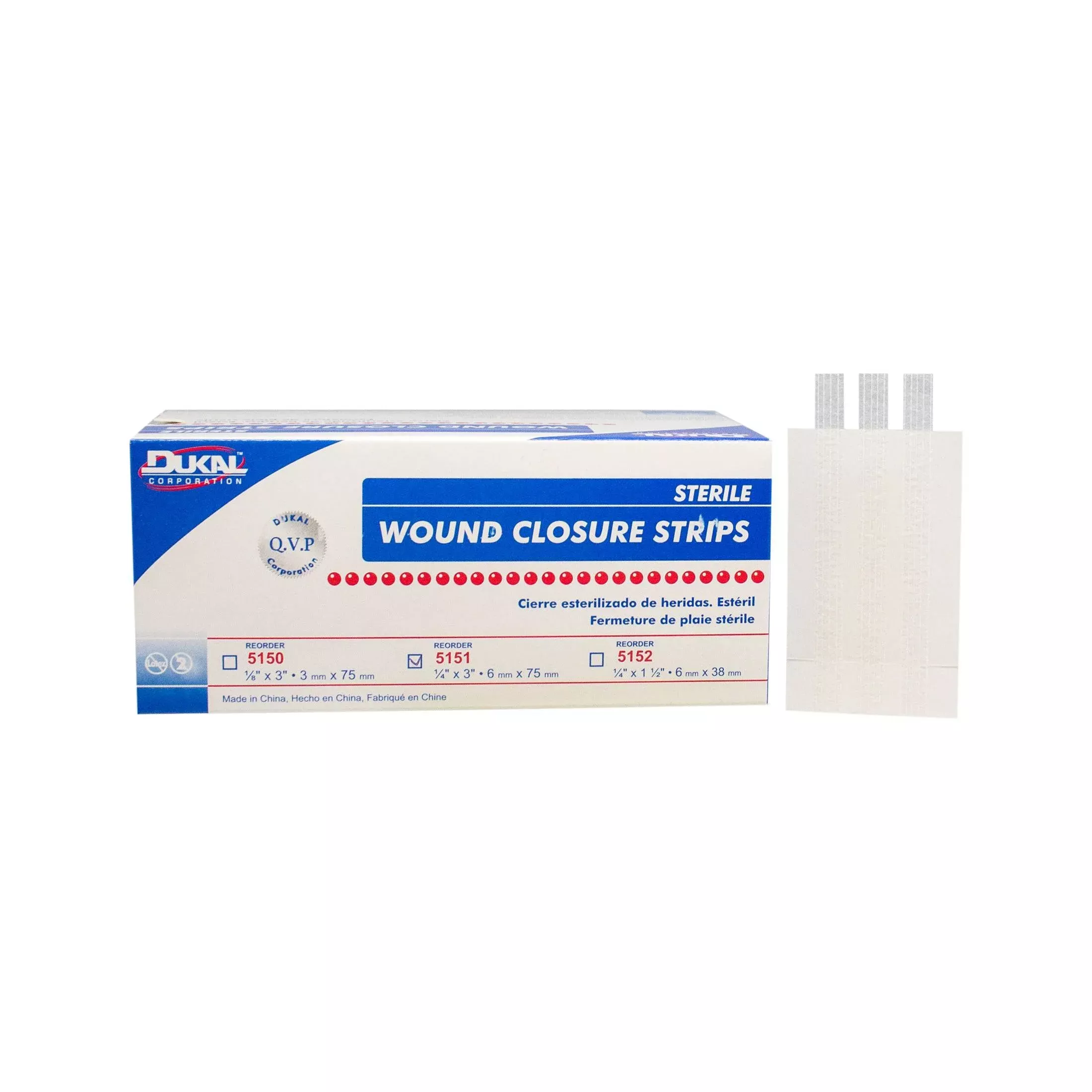 Wound Closure Strips, Box of 300 (50 Pack of 6)