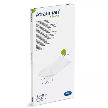 Wound Contact Layer Dressing Atrauman Silicone 4 X 8 Inch Silicone Rectangle Sterile