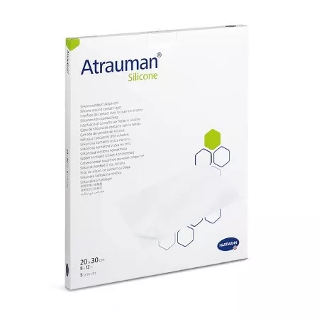 Wound Contact Layer Dressing Atrauman Silicone 8 X 12 Inch Silicone Rectangle Sterile