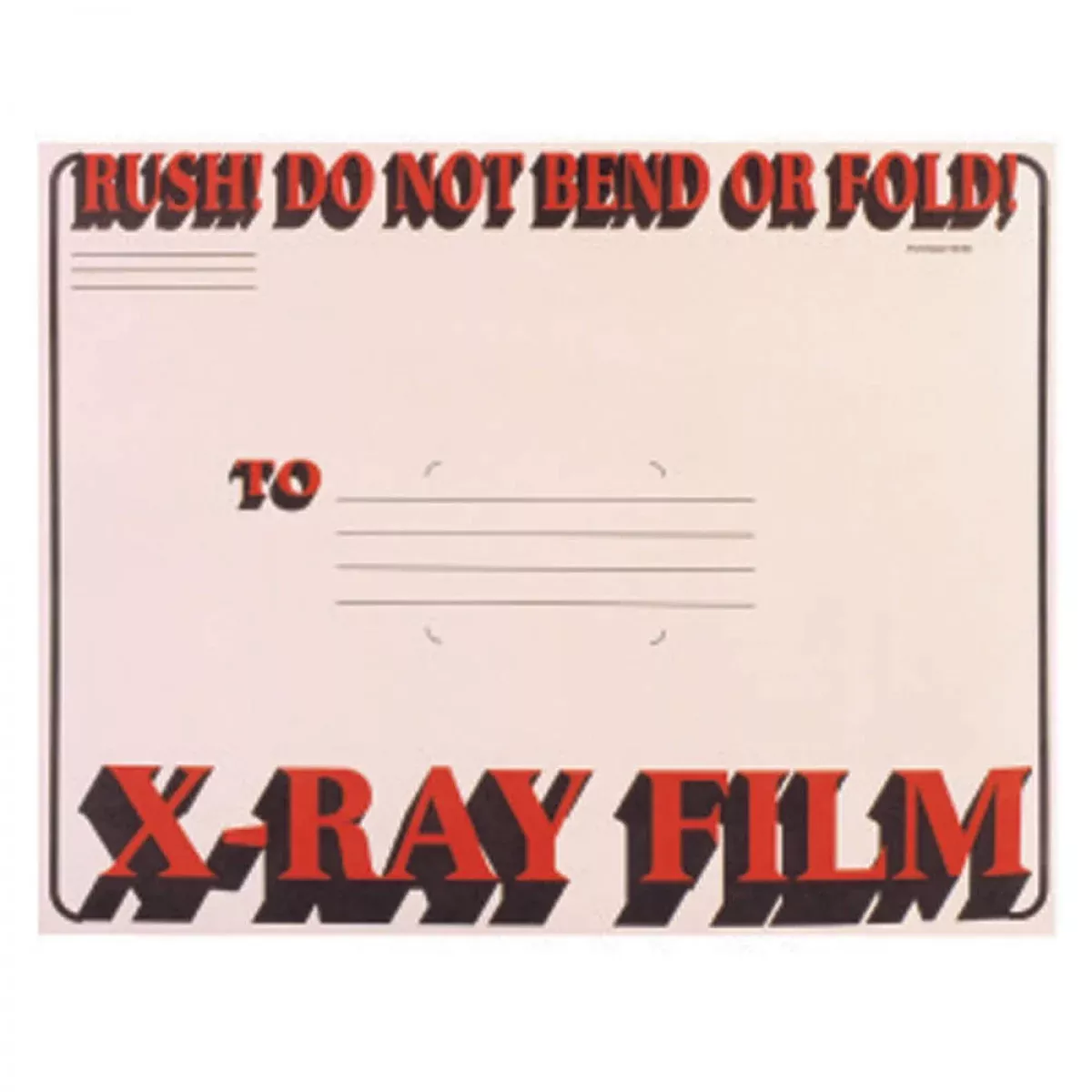 X-Ray Film Mailer String & Button Open End With Red And Black Print 11Pt Manila 11"X13" 50 Per Case