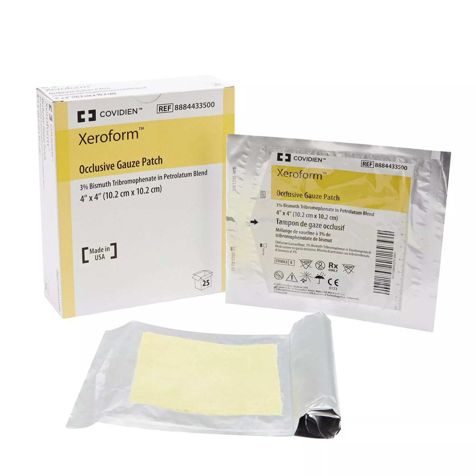 Xeroform Petroleum Gauze Patch, Box of 25